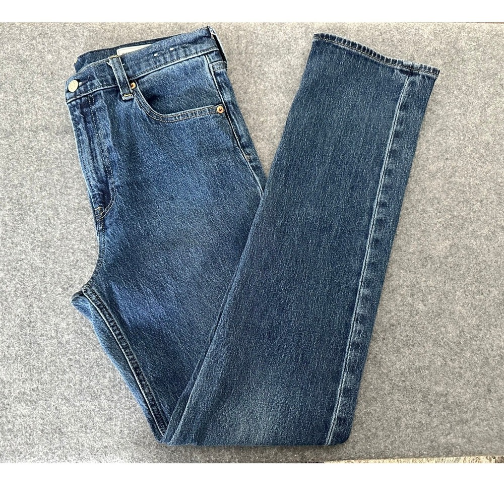Gap 90s Straight High Rise Women 31/12 Tall Dark Wash Classic Retro Minimalist
